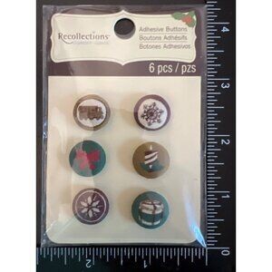 2011 Recollections Adhesive Buttons For Crafting & Scrapbooking Holiday 199350